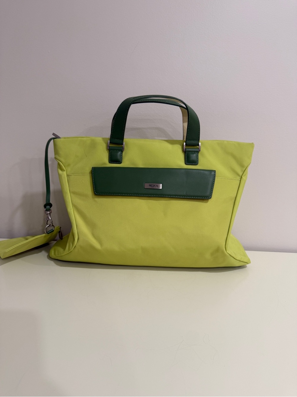 TUMI Ballistic nylon/leather portf briefcase bag